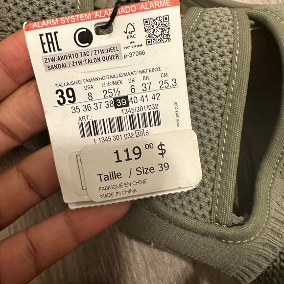 Zara Khaki Ankle Strap Heels - Picture 3 of 7